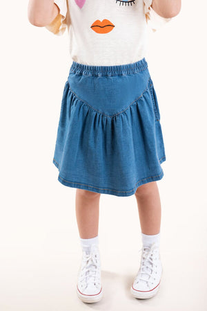Chambray Yoke Skirt