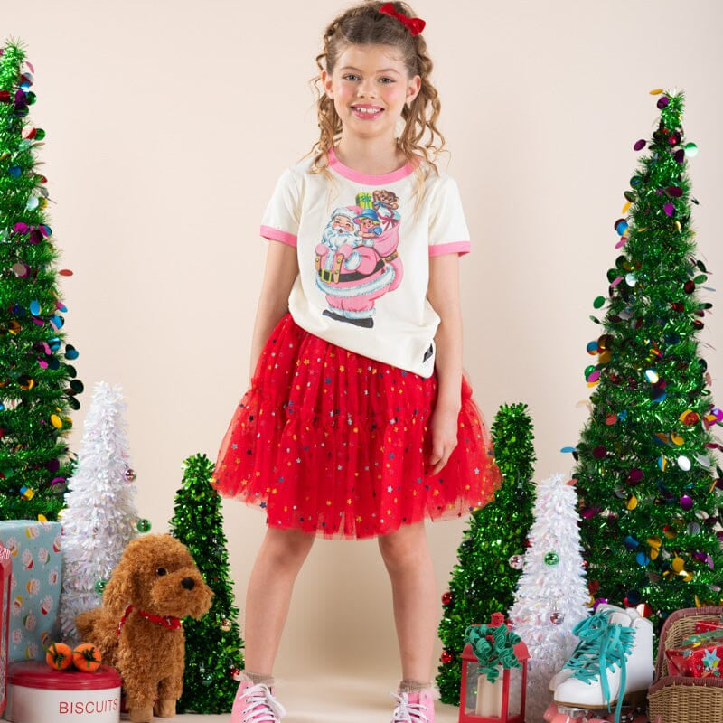 Red Celebration Tulle Skirt