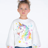 UNICORN TULLE SLEEVE SWEATSHIRT