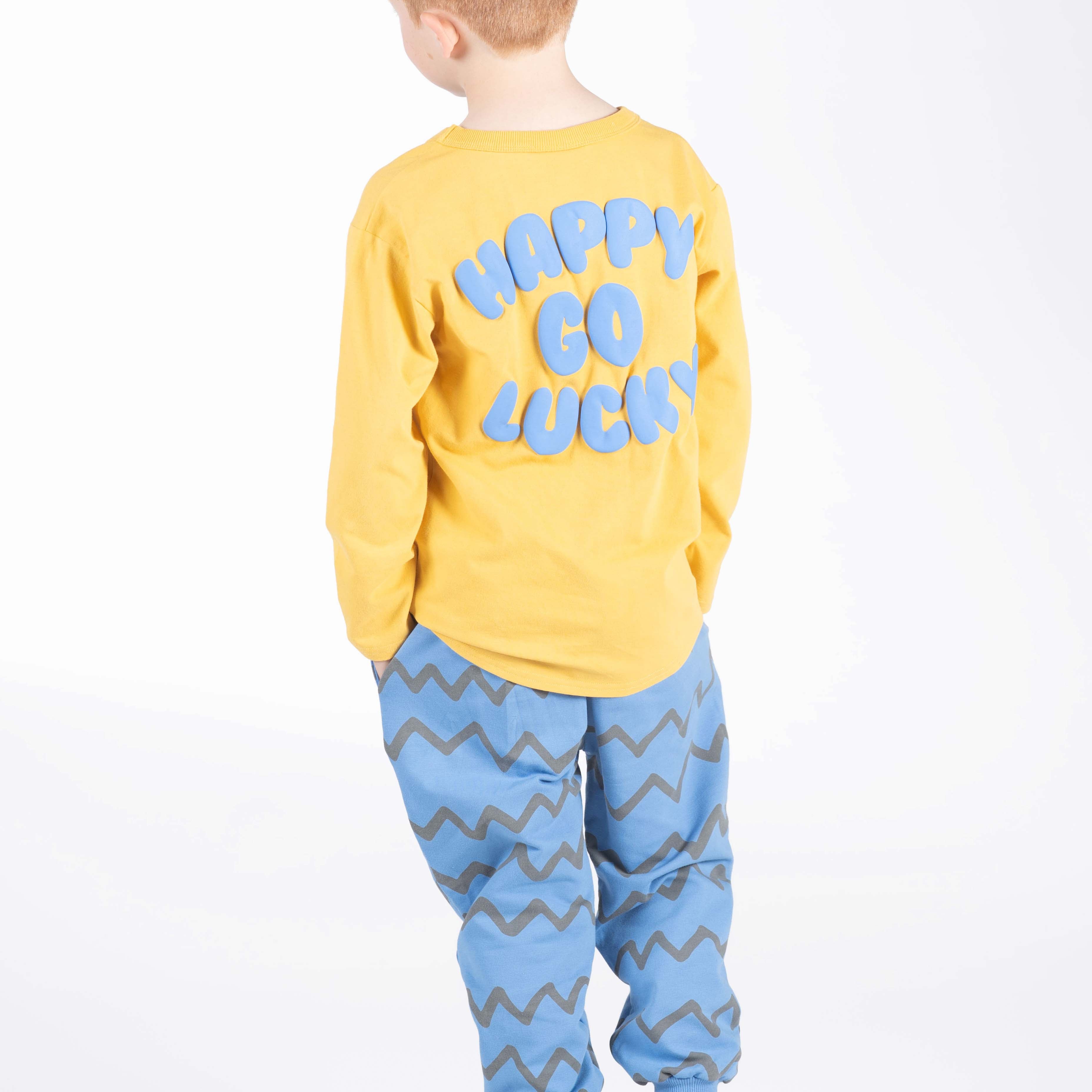 BLUE ZIG ZAG TRACK PANTS