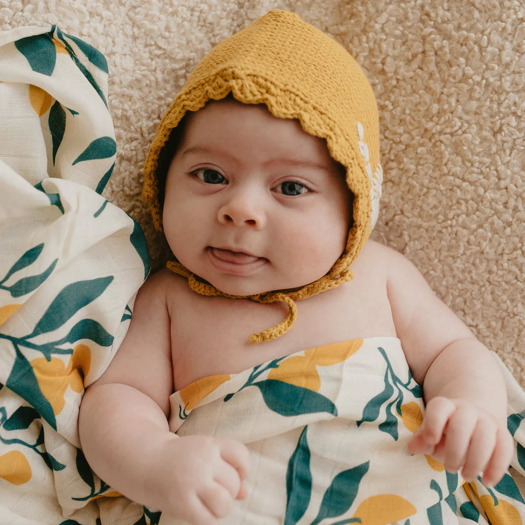 Lemons Organic Muslin Swaddle Wrap