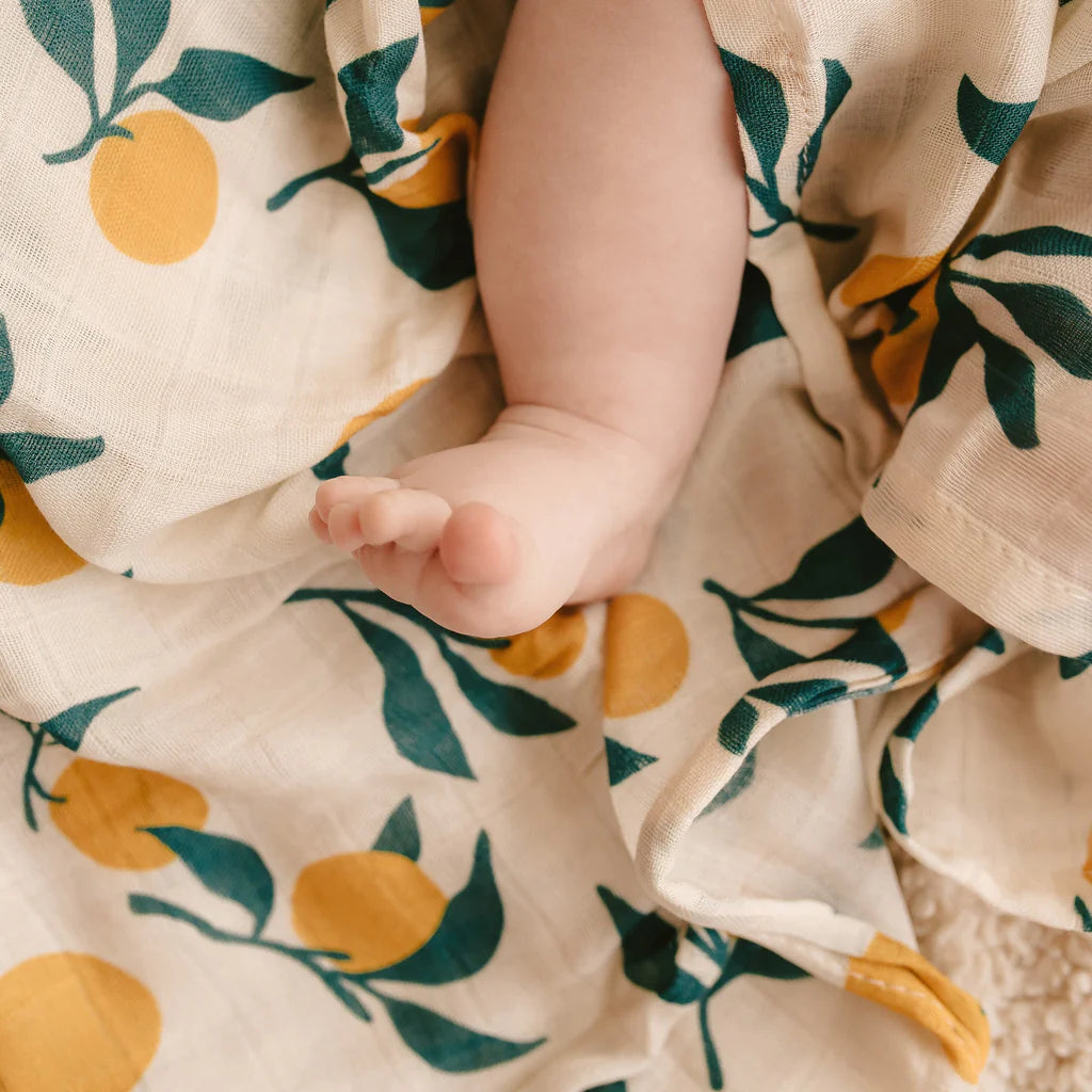 Lemons Organic Muslin Swaddle Wrap