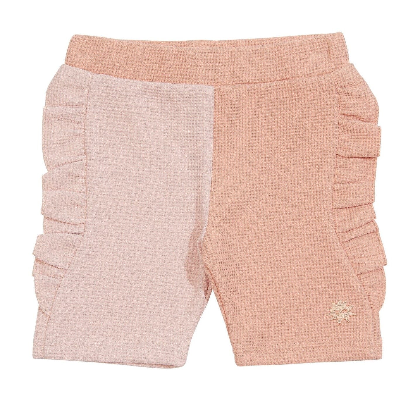 Two Tone Waffle Frill Bike Shorts