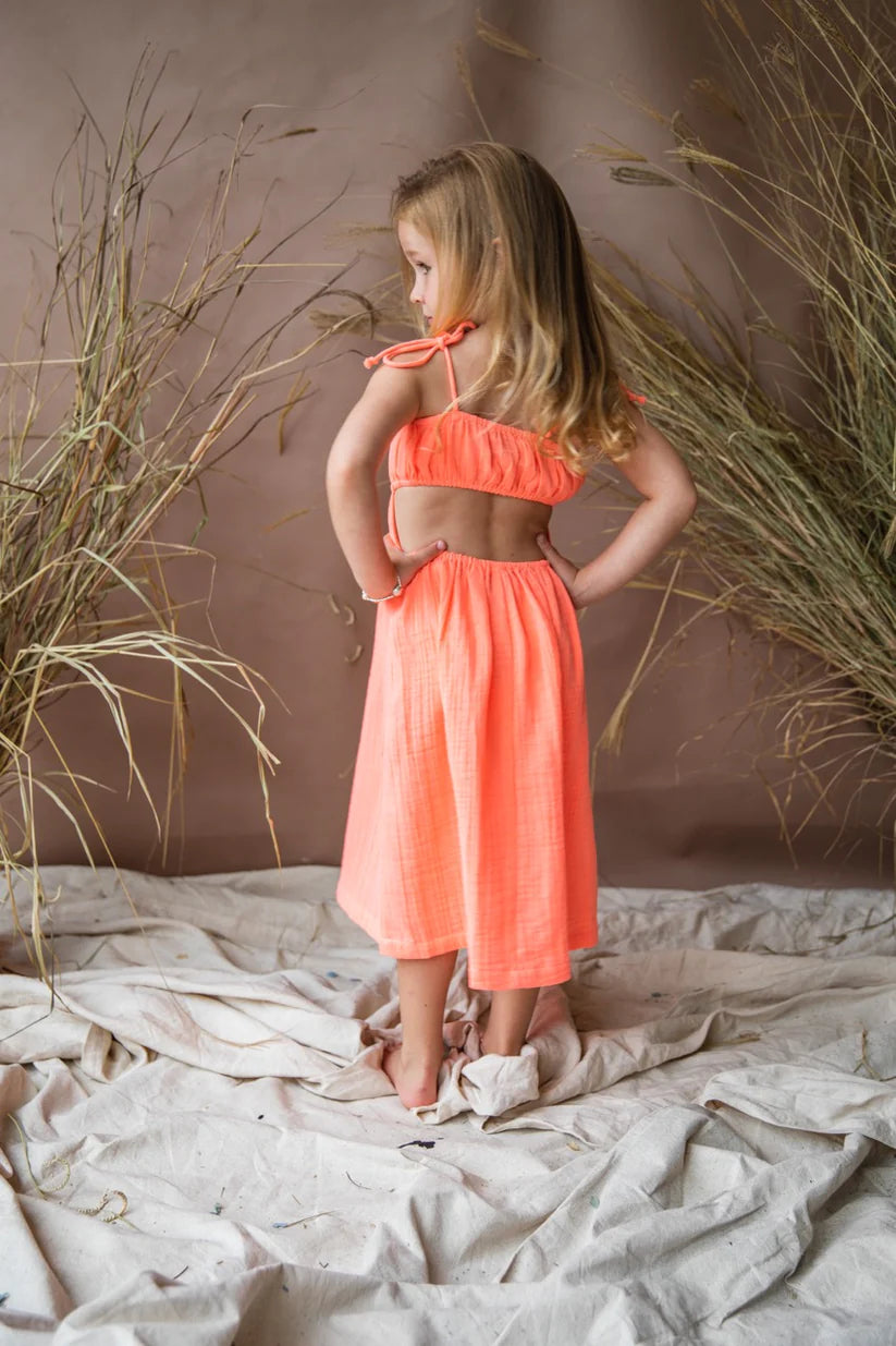 Vera Dress (Electric Peach)