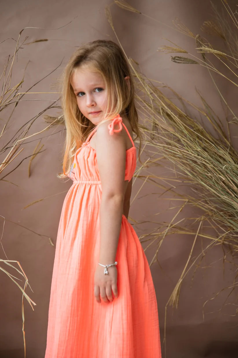 Vera Dress (Electric Peach)