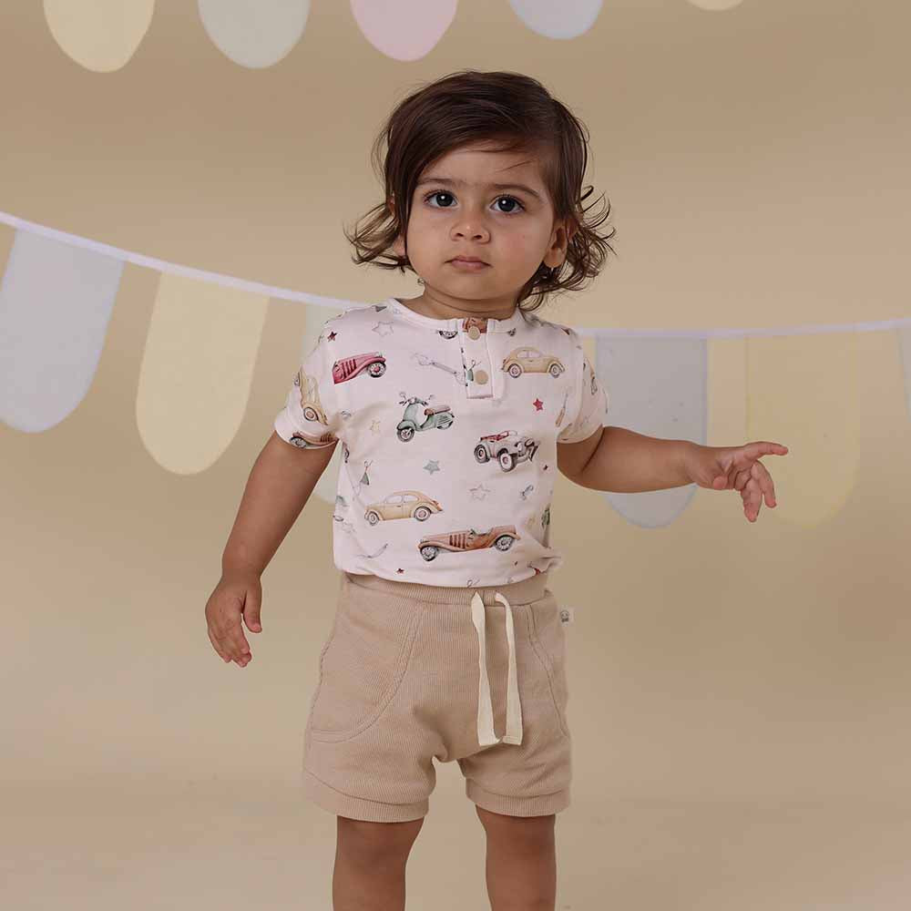 Vintage Cars Short Sleeve Bodysuit