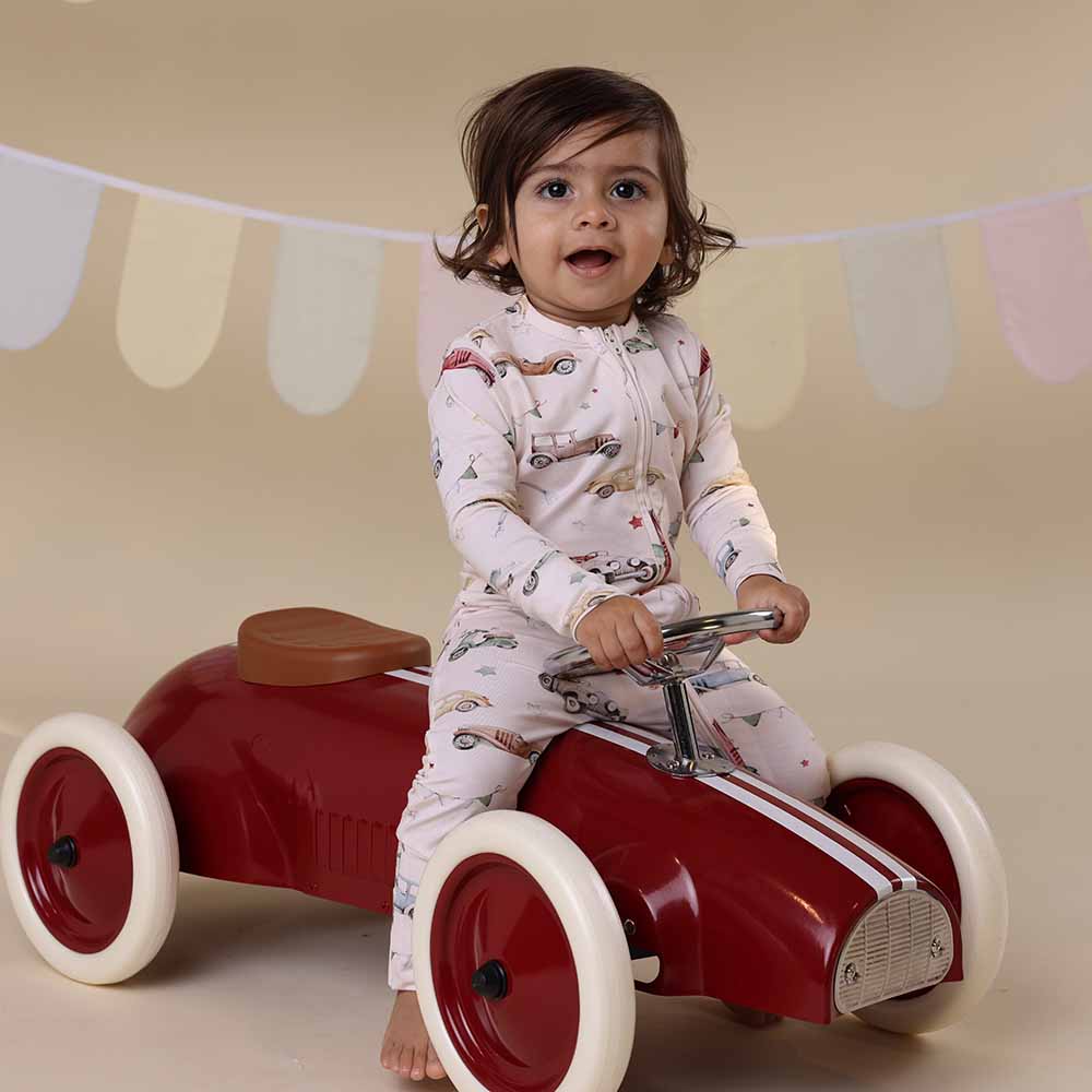 Vintage Cars Snugglesuit Convertible Romper