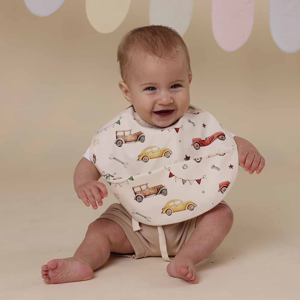 Vintage Cars Snuggle Bib