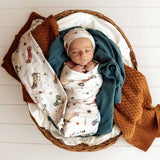 Vintage Cars Jersey Wrap & Beanie Set