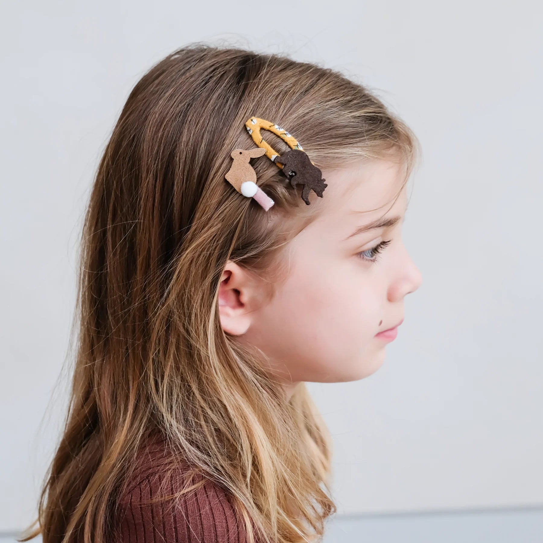 Bunny Bear Clips - Chestnut