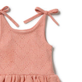 Petal Pink Knitted Pointelle Playsuit