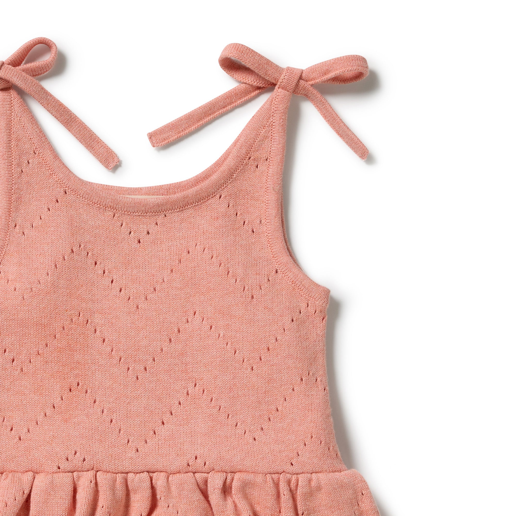 Petal Pink Knitted Pointelle Playsuit