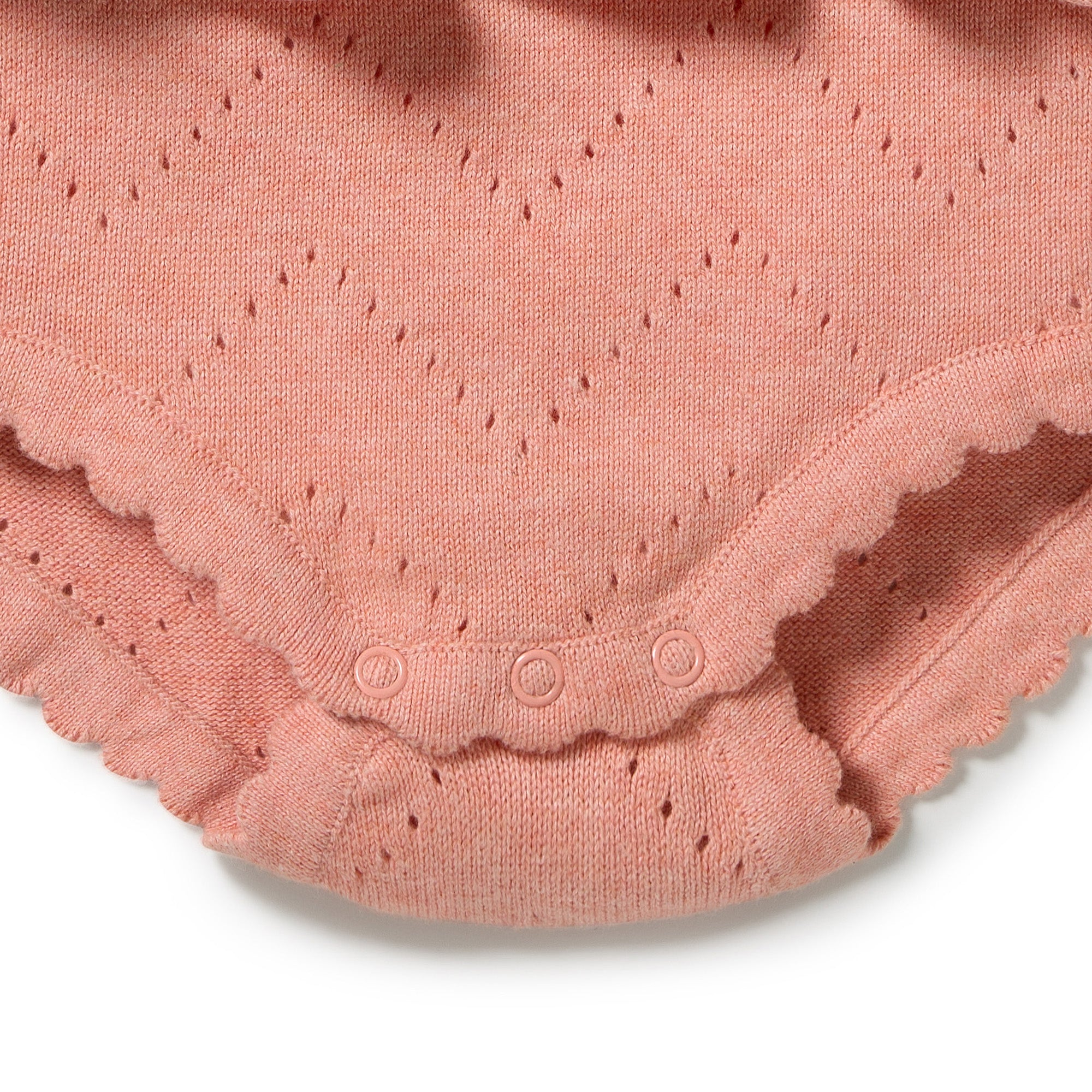 Petal Pink Knitted Pointelle Playsuit