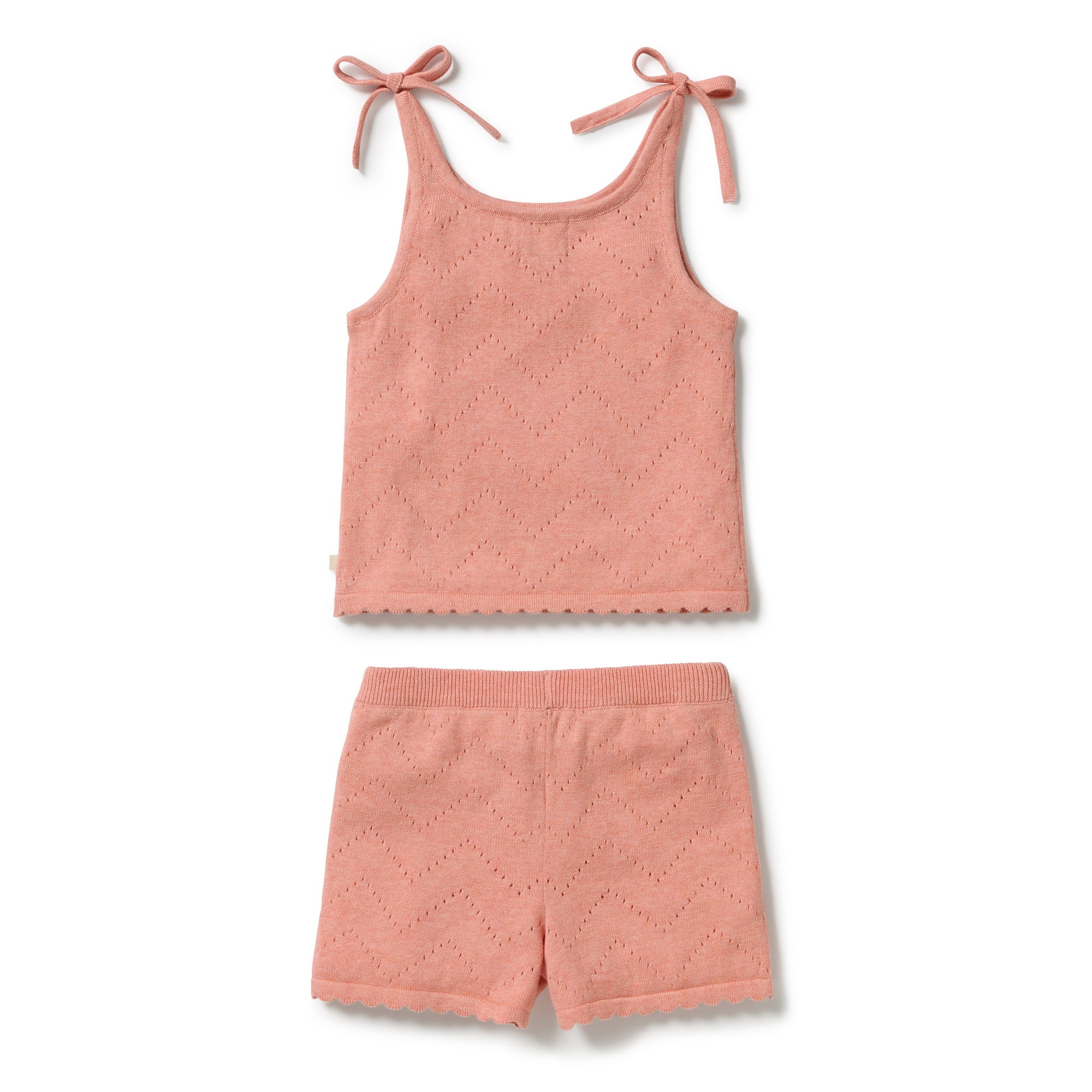 Petal Pink Knitted Pointelle Set