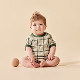 Lagoon Knitted Check Growsuit
