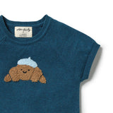 Little Croissant Knitted Growsuit