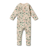 Sweet Bloom Zipsuit With Feet