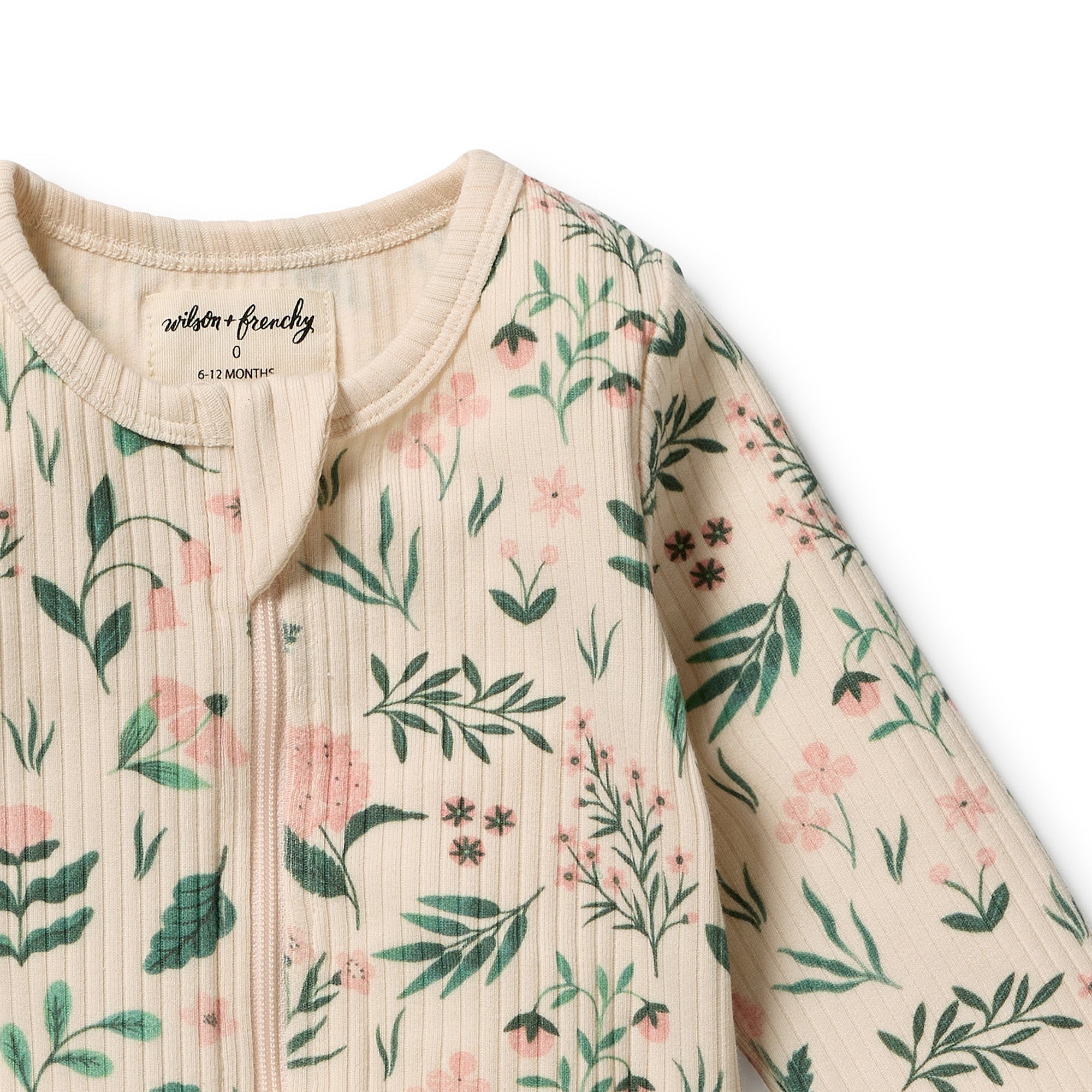 Sweet Bloom Zipsuit With Feet