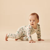 Sweet Bloom Zipsuit With Feet