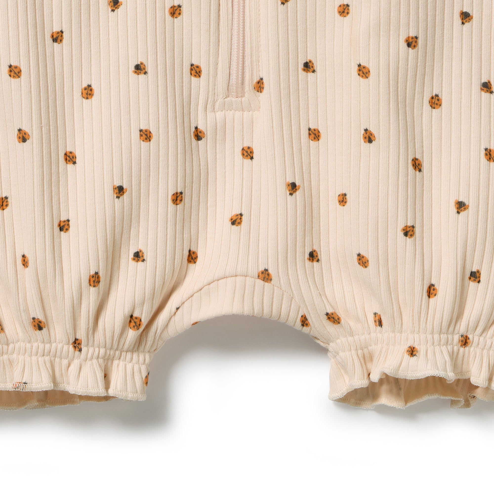 Little Lady Bugs Ruffle Zipsuit