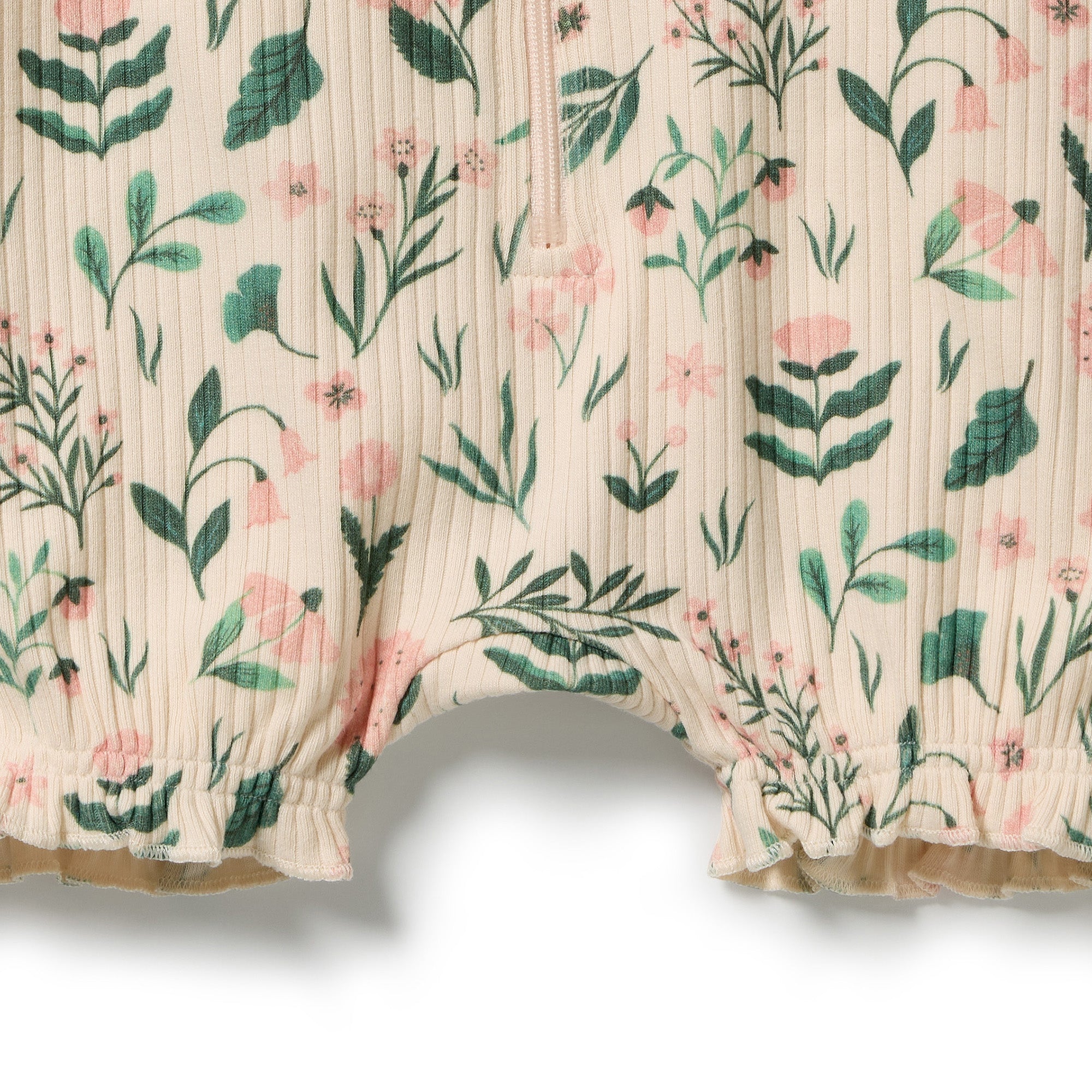 Sweet Bloom Ruffle Zipsuit