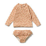 Checkberry Cutwork Rashie Swimset