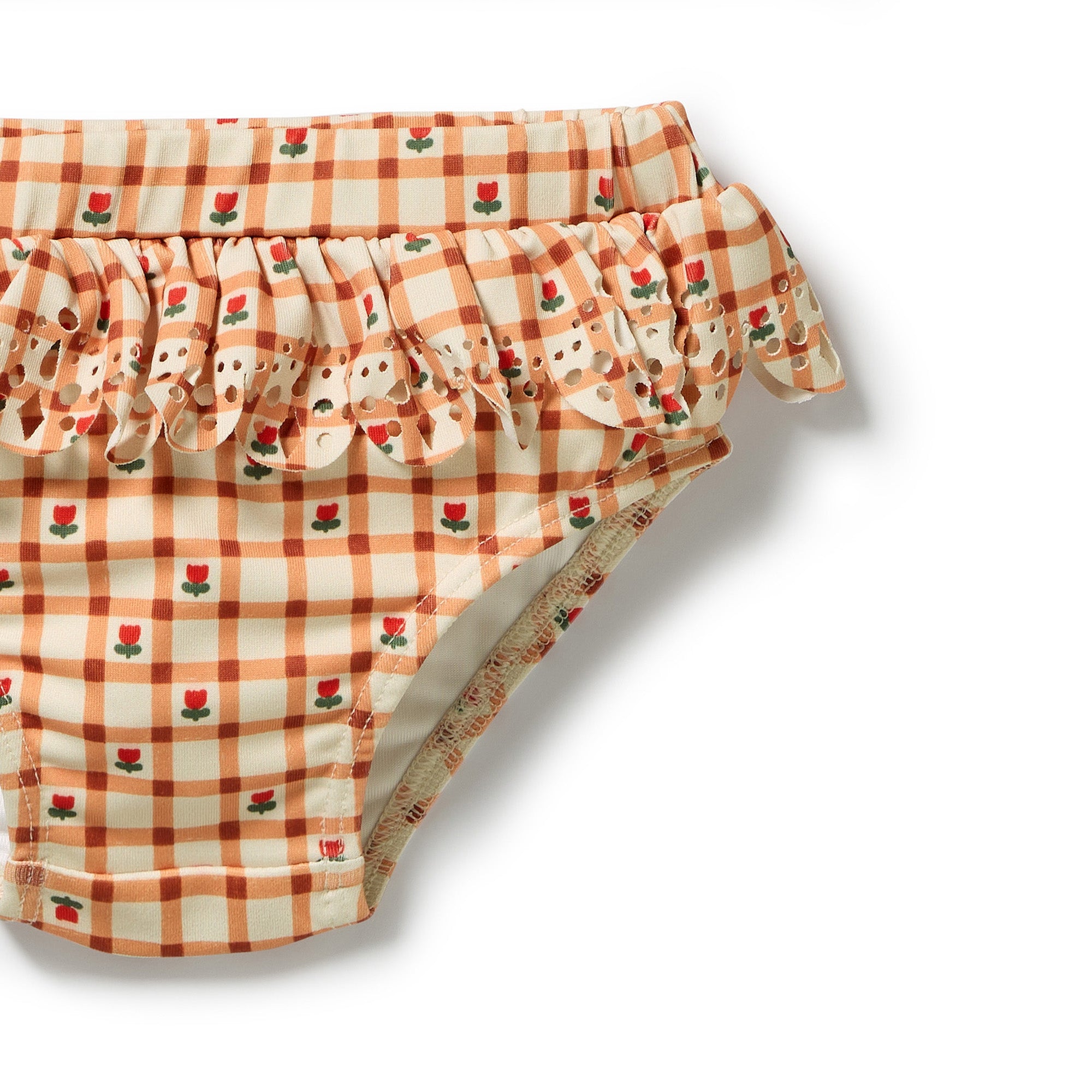 Checkberry Cutwork Rashie Swimset