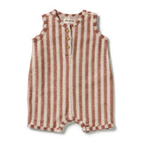 Cherry Cola Stripe Terry Growsuit