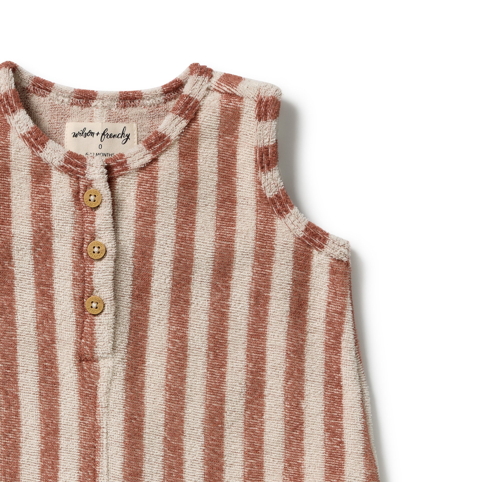 Cherry Cola Stripe Terry Growsuit