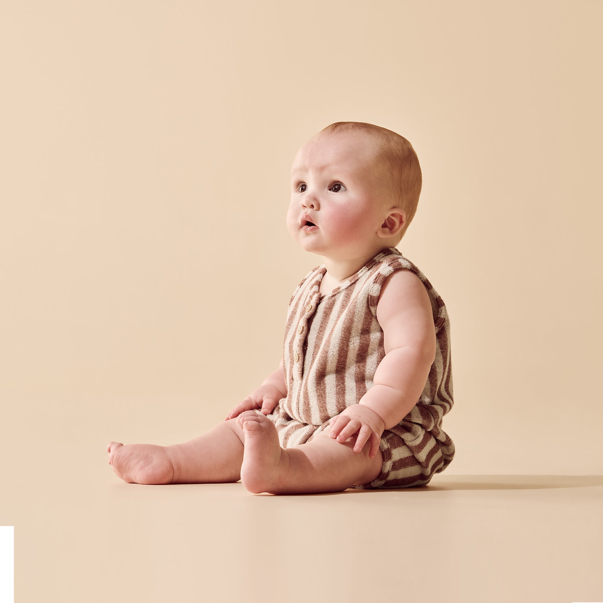Cherry Cola Stripe Terry Growsuit