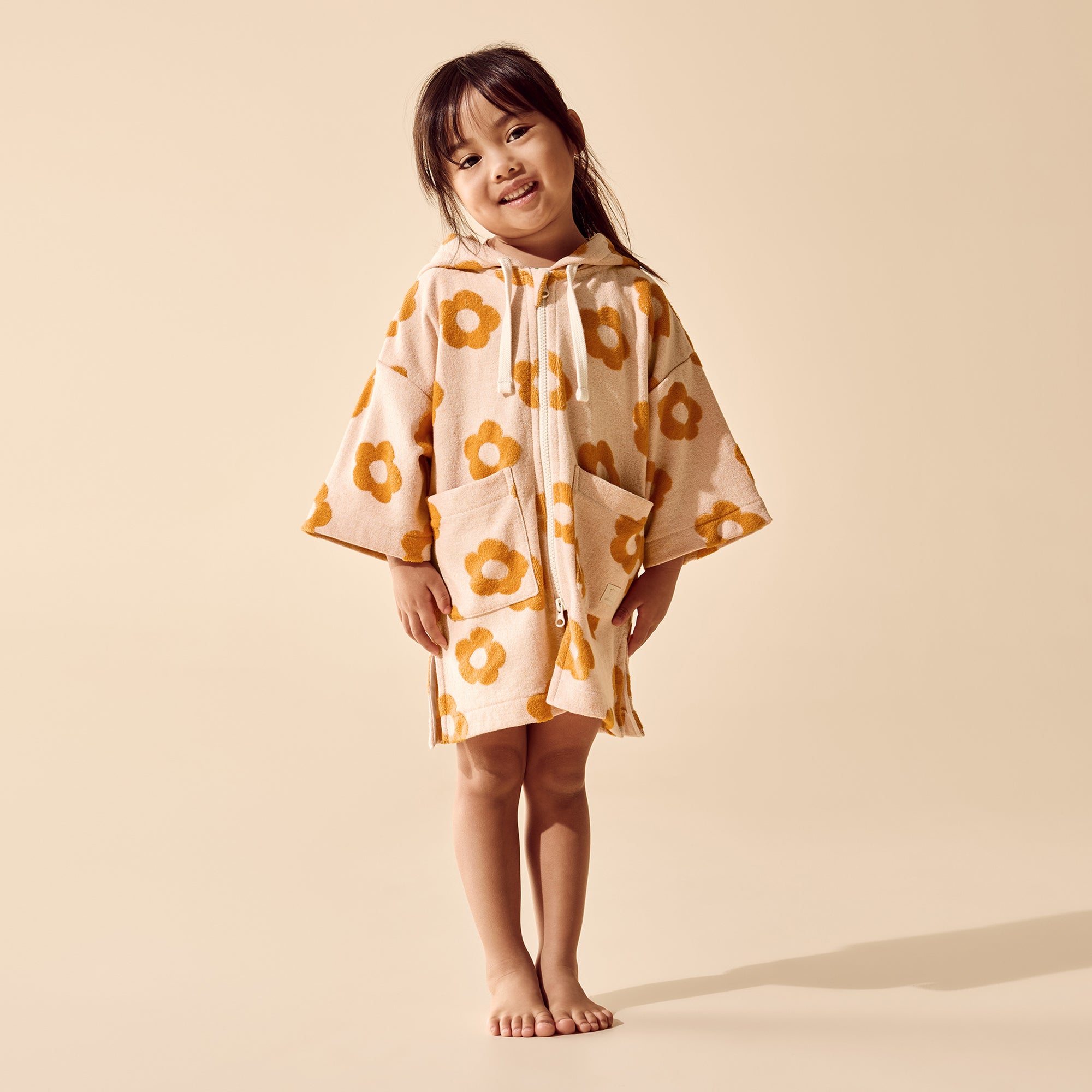 Daisy Glow Terry Hooded Towel
