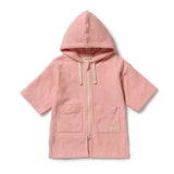 Petal Pink Check Terry Hooded Towel