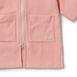Petal Pink Check Terry Hooded Towel