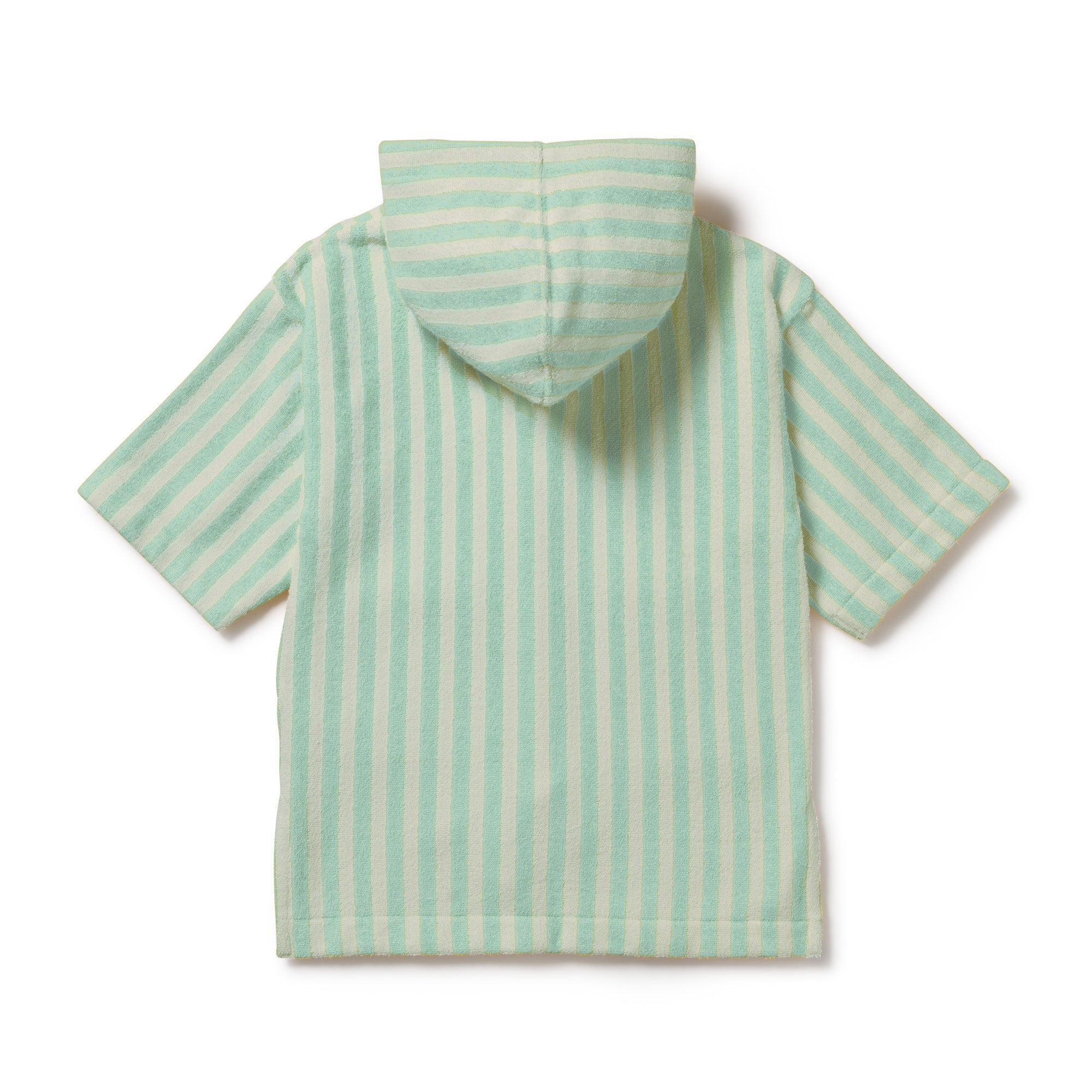 Seafoam Stripe Terry Hodded Towel