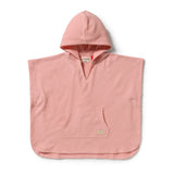 Petal Pink Check Terry Hooded Poncho