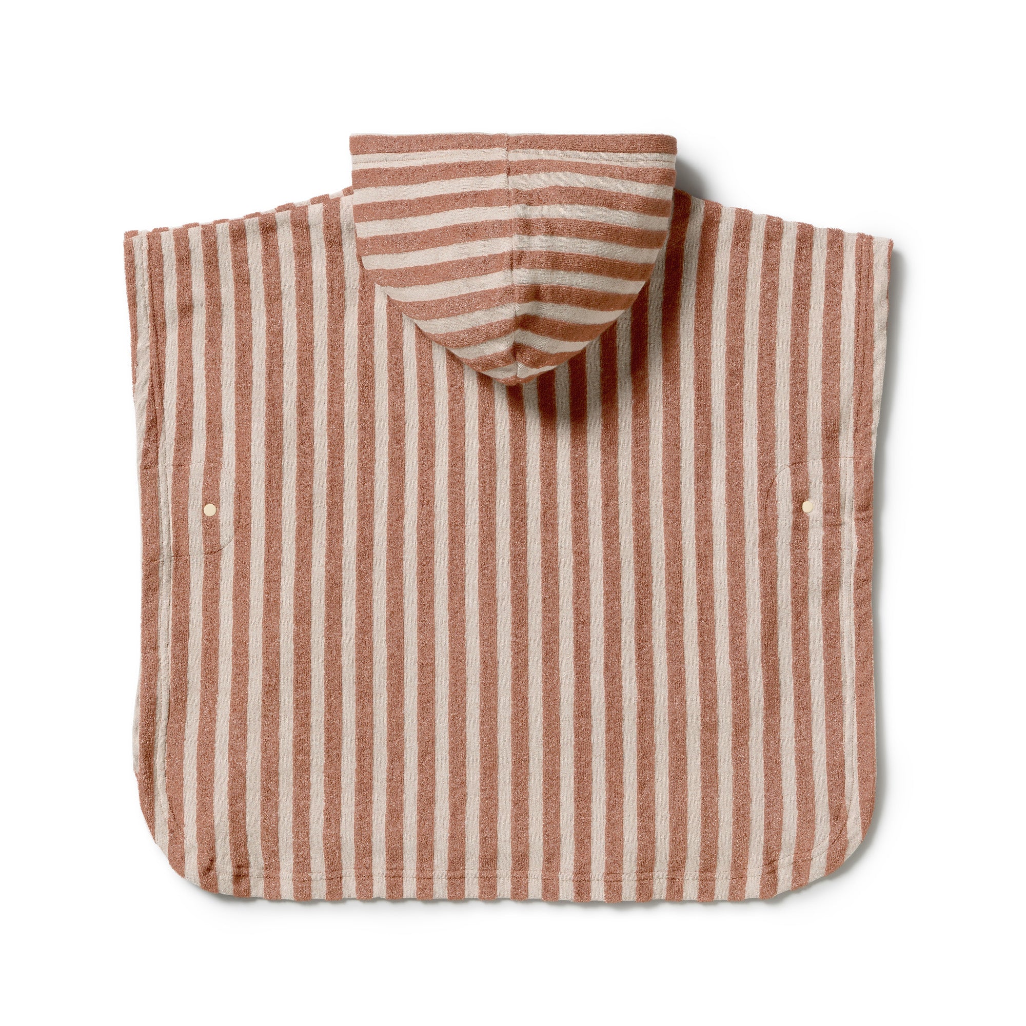 Cherry Cola Stripe Terry Hooded Poncho
