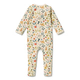 Summer Garden Zipsuit With Feet