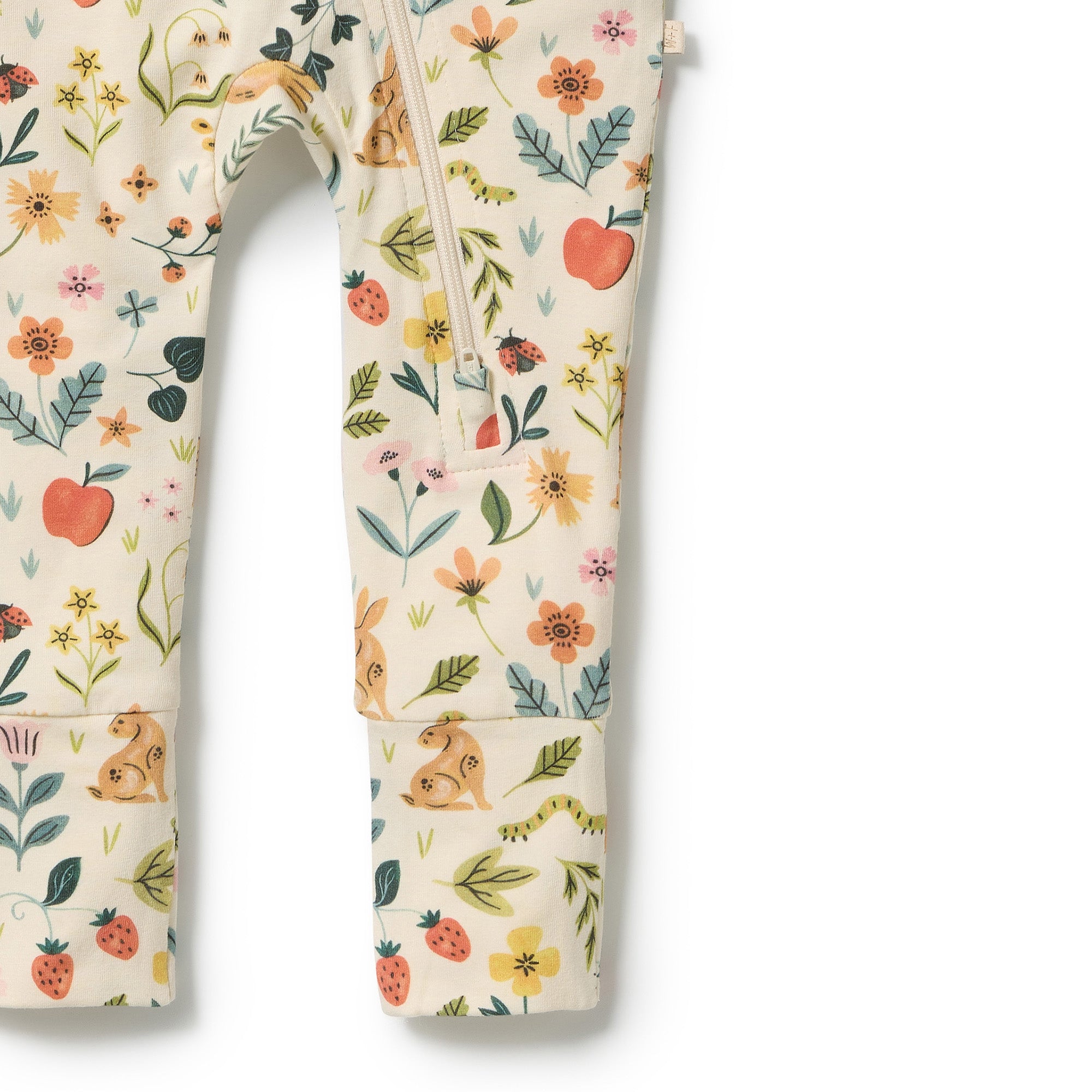 Summer Garden Zipsuit With Feet