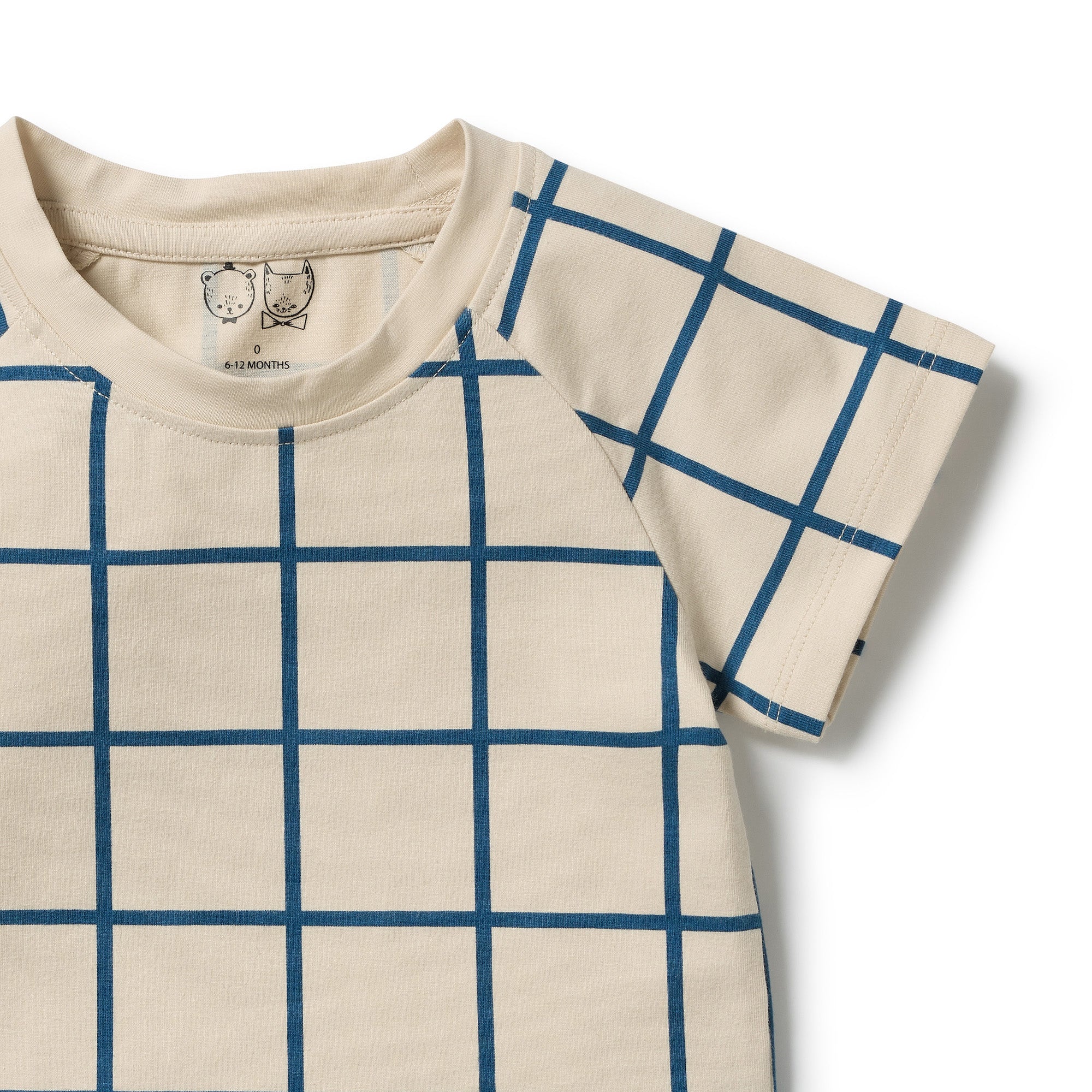 Bright Blue Check Tee