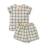 Bright Blue Check SS Pyjamas