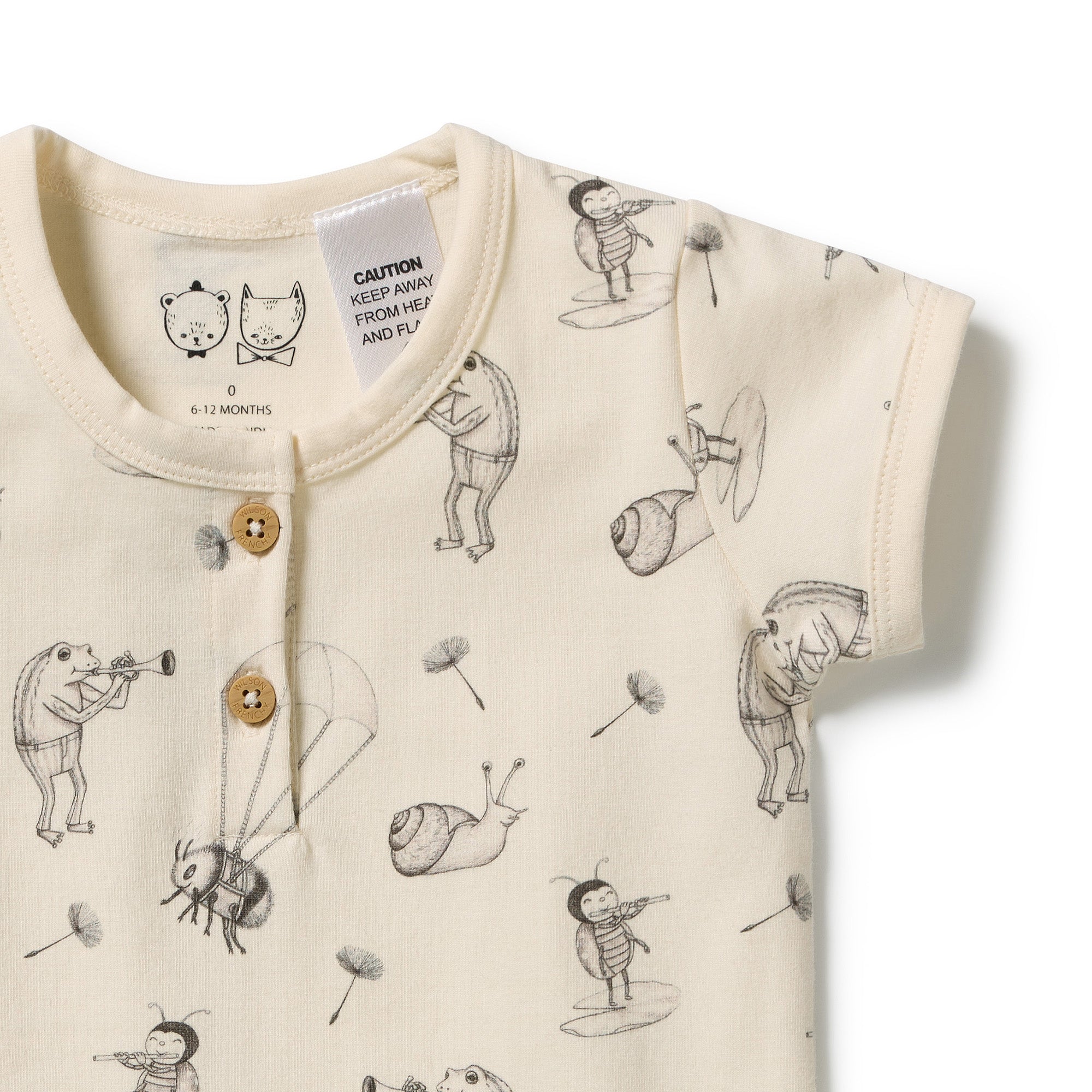 Whispering Willows Henley Bodysuit