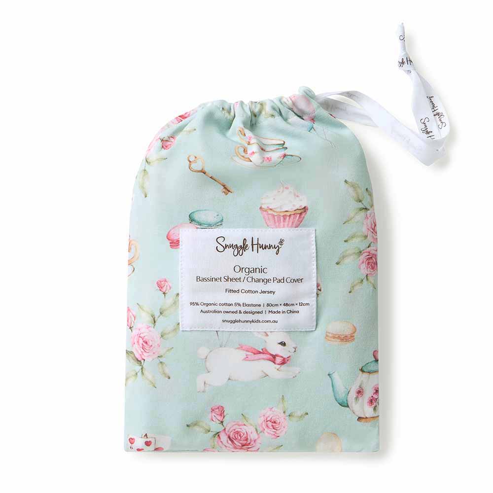 White Rabbit Bassinet Sheet/Change Pad Cover