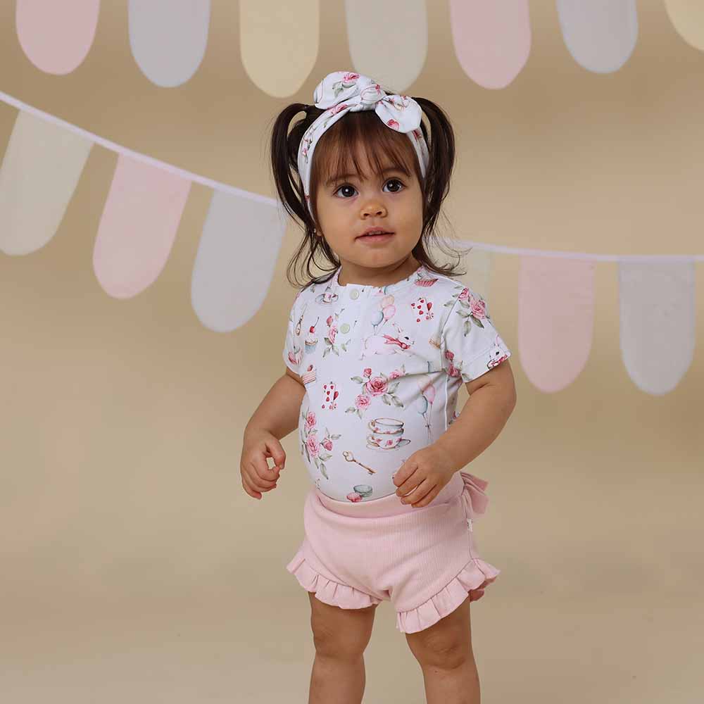 Alice`s Tea Party Short Sleeve Bodysuit