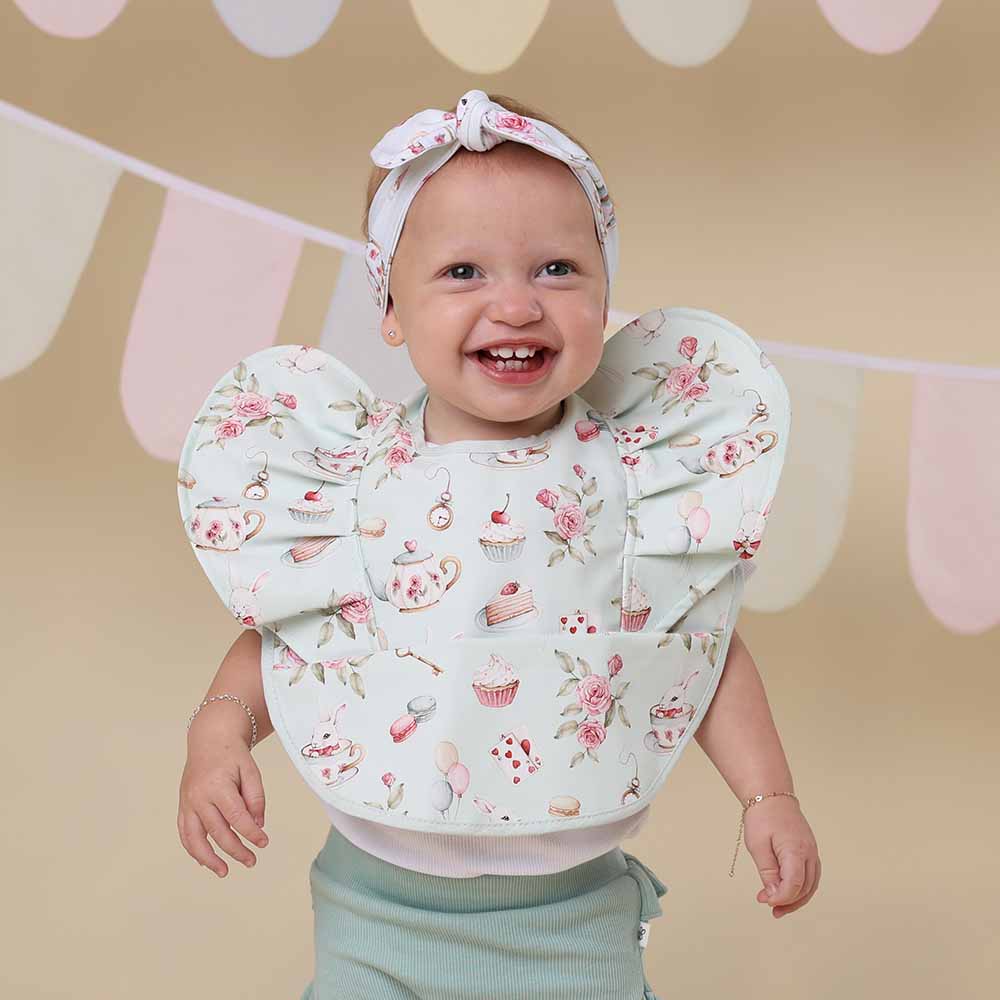 White Rabbit Frill Snuggle Bib