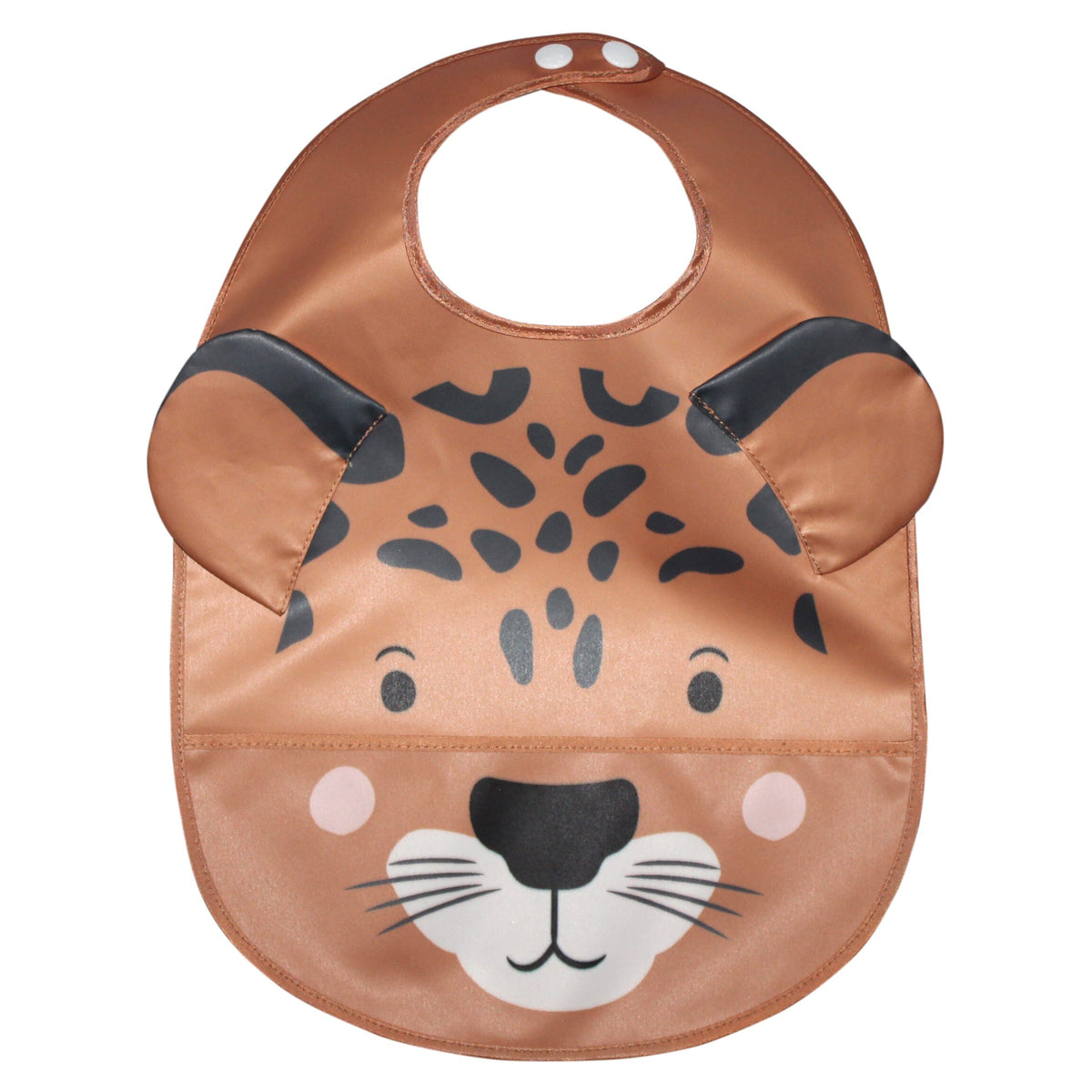 Cheetah Wipeable Bib