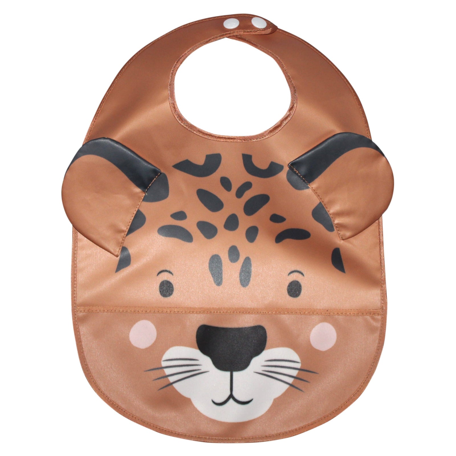 Cheetah Wipeable Bib