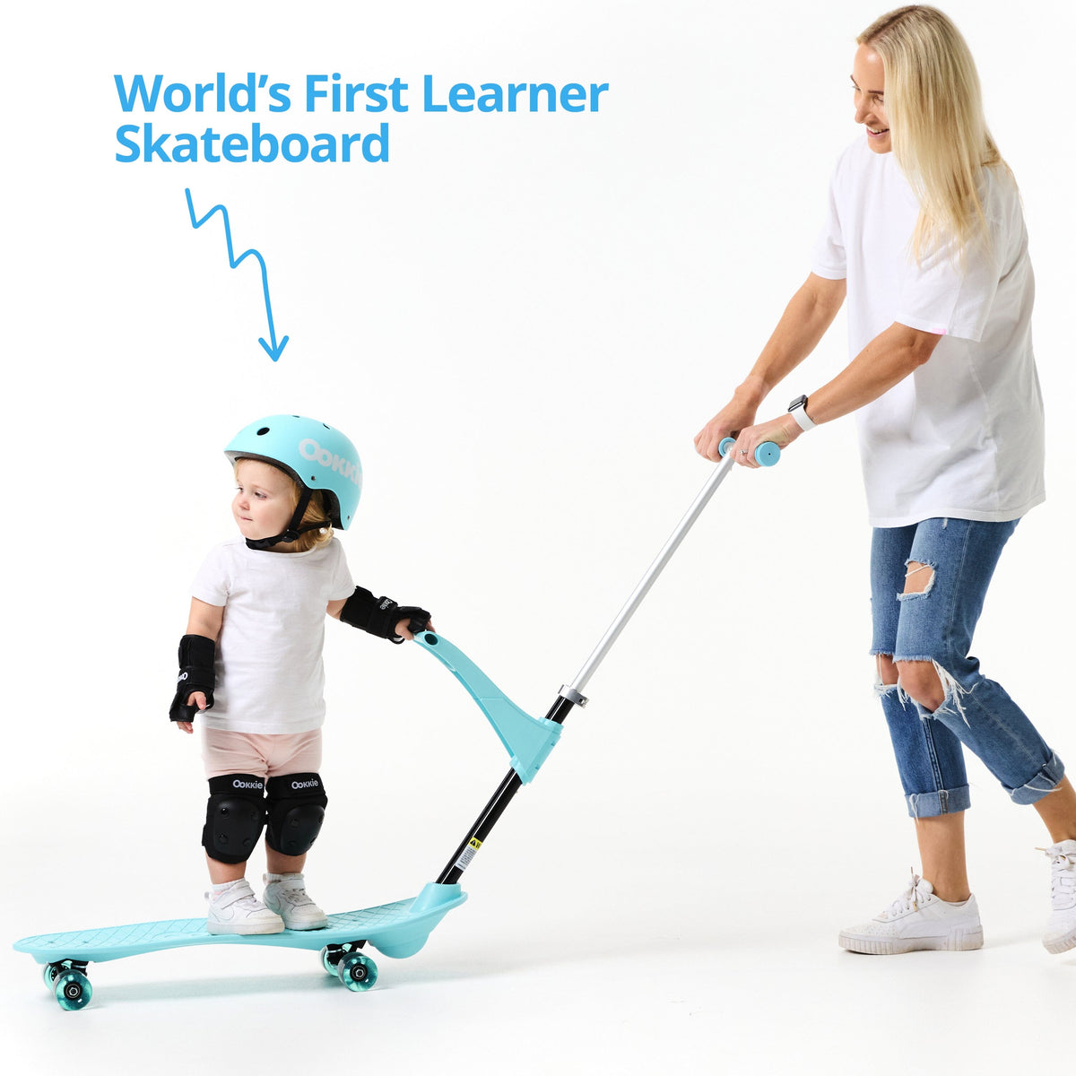 Ookkie Learner Skateboard (Mint)