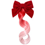 Red Velvet Bow Hair Extension