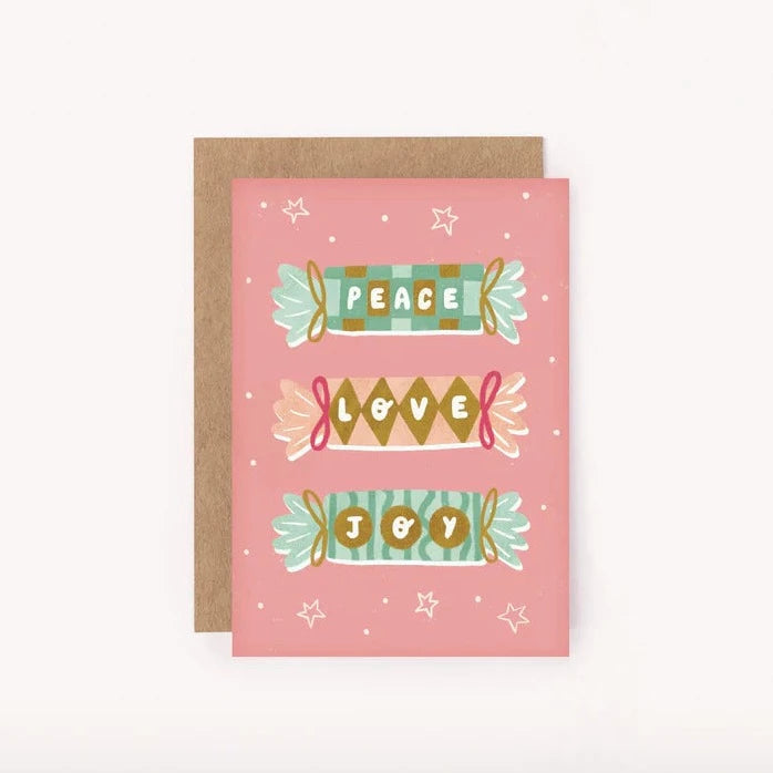 Xmas Crackers Mini Greeting Card
