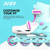 Neon Inline Skates (Teal & Pink)